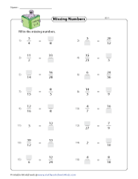 equivalent fraction worksheets