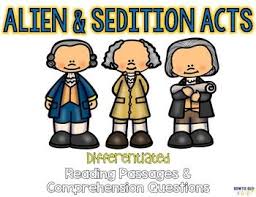The alien and sedition acts were two four acts that the united states congress passed during john adams ' presidency with support of alexander hamilton and the federalist party. Pin On U S History Activities For The Classroom