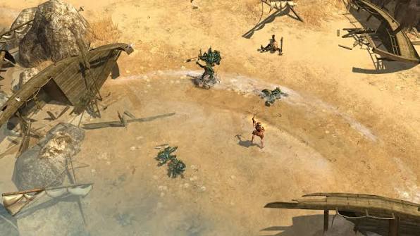 Бой с минотаврами в Titan Quest
