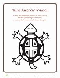 Native American Symbols Turtle Worksheet Education Com Native American Symbols American Symbols Native Symbols