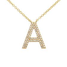 Feel free to go ham and spread some positivity to anyone who may need it. 14k Yellow Gold Diamond Double Row Initial Necklace Maurice S Jewelers