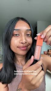 #hudabeautygiftedme #fauxfilter color corrector in mango @sephora 🧡  #hudabeauty #fauxfiltercolorcorrector #mango #browngirlmakeup