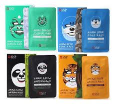 Snp Animal Face Mask Sheet Dragon Panda Tiger Otter 10pcs Box Animal Face Mask Wrinkles Mask Skin Care Secrets