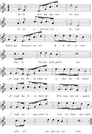 Alle Kinder Lernen Lesen Noten Und Text Kindergarten Lieder Kinderlieder Schullieder