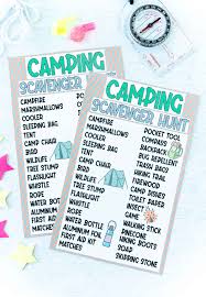 In honor of those mischievous deeds, take a look at these game inspired trivia questions. Free Printable Camping Scavenger Hunt Play Party Plan