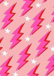 Photo wall collage picture wall aesthetic grunge aesthetic wallpapers aesthetic pictures in this moment cool stuff world photos. Cute Pink Lightning Bolt Pattern Millions Of Unique Designs By Independent Artists Find Your Thing Picture Collage Picture Collage Wall Bedroom Wall Collage