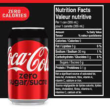 Coca Cola Zero Sugar 355ml Cans 12 Pack Walmart Canada