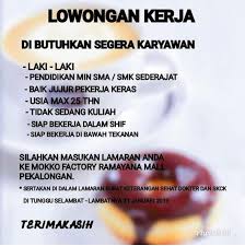 Pt paka pekalongan merupakan perusahaan yang bergerak di bidang industri di tegal, saat ini sedang membuka lowongan pekerjaan untuk posisi sebagai : Lowongan Kerja Karyawan Di Pekalongan Bursa Lowongan Kerja