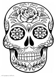 Sugar skulls and fancy dress aren't all there is to the day of the dead. Coloring Pages For Adults Skulls Coloring Pages Printable Com