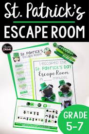 St Patrick S Day Escape Room Breakout Escape Room St Patrick Day Activities March Teaching Ideas
