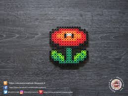 Super Mario Fleur De Feu Pixel Art Super Mario Fire Flower Pixel Art Creations Perles Hama Perle
