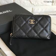 Black And Gold Card Holder Chanel Woman Card Holder Caviar Coin Purse Wallet Black Gold Chanel Coin Purse Chanel Card Holder Coach Coin Purse