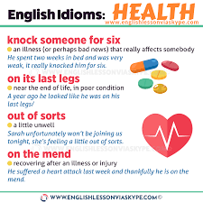 10 Idioms About Health And Illness Learn English With Harry Writing Words English Vocabulary Idioms