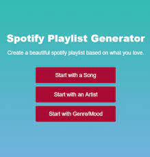 Playlist Generator Spotify Playlist Song Finder Playlist
