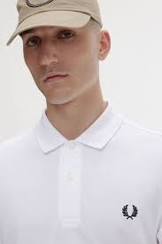 Fred Perry Polo Bianca M6006 Manica Lunga