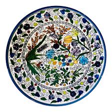 Original file at image/png format. Vintage Floral Handpainted Italian Decorative Wall Plate Chairish Decorative Wall Plates Plates On Wall Decorative Plates