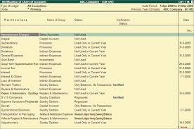 Verification Of Chart Of Accounts
