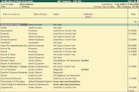 verification of chart of accounts