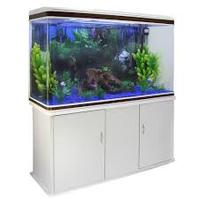 Fish Tank Aquarium White Cabinet Complete Set Up Tropical Marine 4ft 300 Litre Fish Tank Aquarium Fish Tank Cabinets