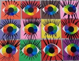 Mrs Pearce S Art Room Eyeballs Color Wheel Art Elementary Art Projects Elementary Art