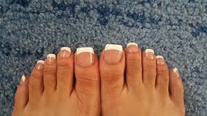 Acrylic French Tip Toes I Love It Album On Imgur Black striping nail art polish wet n wild carribean frost polish pure ice glitter polish in beware quick dry pink top coat music by: acrylic french tip toes i love it