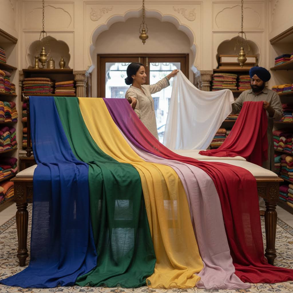 Silk Chiffon Fabrics for Gowns product image