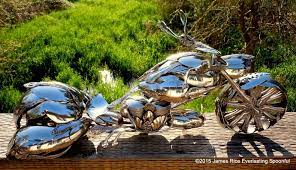 Everlasting Spoonful James Rice Spoon Motorcycle Art The Bagger Side View Custom Choppers Motorcycle Sculpture Chopper Motorcycle