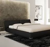 Lit design en cuir italien de luxe LETTO, noir
