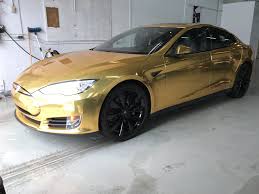 a tesla fit for president trump gallery of new gold chrome wrapped model s electrek gold chrome wrapped model s
