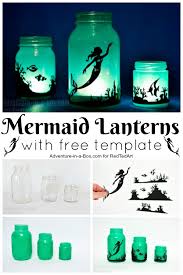 There is really no limit to the ways you can reuse a mason jar. Diy Mermaid Lantern Jar Red Ted Art Make Crafting With Kids Easy Fun