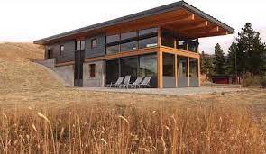 Compact Sustainable Cabin In Washington Partially Buried Into The Hillside Country House Design Modern Farmhouse Exterior Building A Container Home