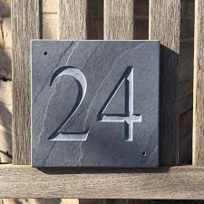 Bring a little rookwood style outside with our house numbers. Riven Signs Rustic Natural Riven Slate House Numbers 6 X 6 Natural Finish