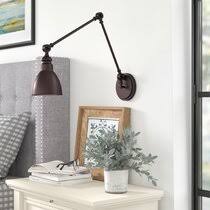 Bk825 polished brass with black. Swing Arm Wall Lamps Wayfair