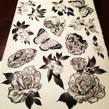 Elpincheramirez Tattooflash Rose Skull Flash Blackwork Neotraditional Tattoo Neo Traditional Tattoo Flash Art Art Journal