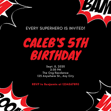 However, in these day avengers party theme is these template was inspired from the blockbuster movies avengers, produced by marvel studios. Free And Customizable Superhero Invitation Templates Canva