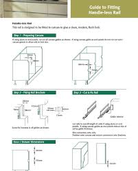 Fitting Guide For Handle Less Rail Handleless Kitchen Minimal Kitchen Fittings