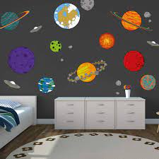 Attic is a spacious place for a kid's bedroom. Amazon Com Cartoon Planet Wall Decals Space Wall Decals Perfect For A Creating A Space Themed Room Baby