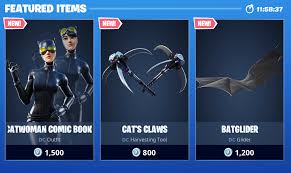 Check out all of the fortnite skins and other cosmetics available in the fortnite item shop today. Fortnite Item Shop Batman Catwoman Cosmetics Available To Purchase Fortnite Insider