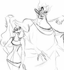 Sketch Of Hades And Meg In Hercules Movie Coloring Page Netart Di 2020