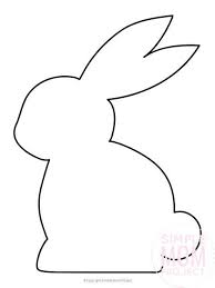Here is another bunny template found online, cute bent ear! Free Printable Bunny Rabbit Templates In 2021 Easter Bunny Template Easter Bunny Crafts Bunny Templates