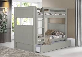 Abbie grey twin daybed with trundle. Bunk Bed With Trundle Panel Headboard Grey