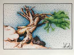 En casa podemos tener siempre a la mano pintura y papel para organizar en minutos una artividad como esta. Arbol Puntillismo Moose Art Art Animals