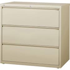 This solid constructed office lateral cabinet with evenly distributed maximum weight capacity of 100lbs. Llr88030 Lorell 3 Drawer Putty Lateral Files 42 X 18 6 X 40 3 3 X Drawer S For File Letter Legal A4 Lateral Locking Drawer Magnetic Label Holder Ball Bearing