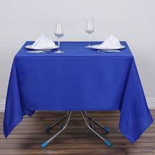 70 Royal Blue Premium Square Polyester Tablecloth In 2020 Square Tablecloth Navy Blue Wedding Decorations Royal Blue Wedding Decorations
