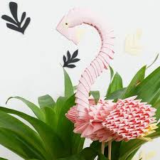 Flamant Rose Le Motif Tropicool De L Ete Flamant Rose Rose En Papier Art De L Origami