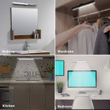 Lmtic Under Cabinet Light Touch Control 4 Lighting Modes Closet Light Video Photography Makeup Camping Silver Basement Wardrobe 2000mah Rechargeable Led Light Bar With Magnetic Strip For Kitchen Talkingbread Co Il