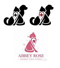 Pink Logo For Abbey Rose Animal Care Clinic Two Top Black Logos Are The Replications I Made I Wanted To Make The Logo Better An Pet Care Pink Logo Black Logo