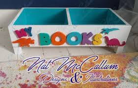 Book Bin On Castors Personalised Book Storage Dinosaur Etsy Toy Storage Solutions Personalized Books Book Storage