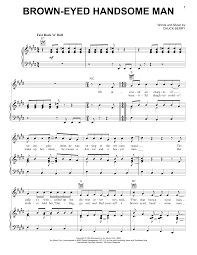 Chuck Berry Brown Eyed Handsome Man Sheet Music Pdf Notes Chords Blues Score Piano Vocal Guitar Right Hand Melody Download Printable Sku 86706