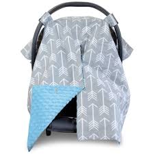 Arrow Car Seat Canopy With Blue Dot Minky And Peekaboo Opening Baby Car Seats Car Seats Car Seat Canopy Cover